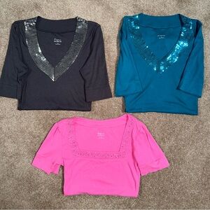 Set of Express Sexy Vee Tees